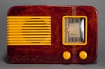 Catalin Sentinel 248NR Radio in Oxblood Red with Yellow Trim
